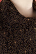 70er Abendkleid schwarz gold