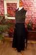 70er Abendkleid schwarz gold
