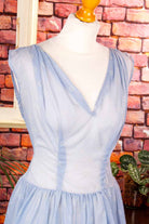 50s Sommerkleid blau