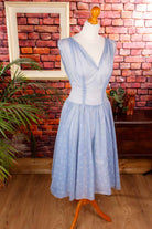 50s Sommerkleid blau