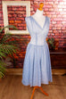 50s Sommerkleid blau