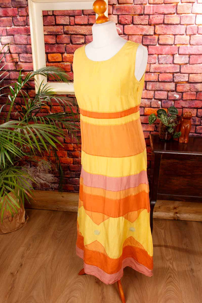 Boho Seidenkleid orange