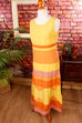 Boho Seidenkleid orange