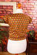 60s Top orange Rauten