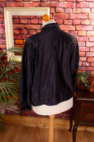 VEB Nylon Bluse schwarz Glanz