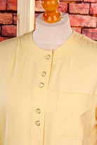 elegante Bluse blass gelb schimmernd