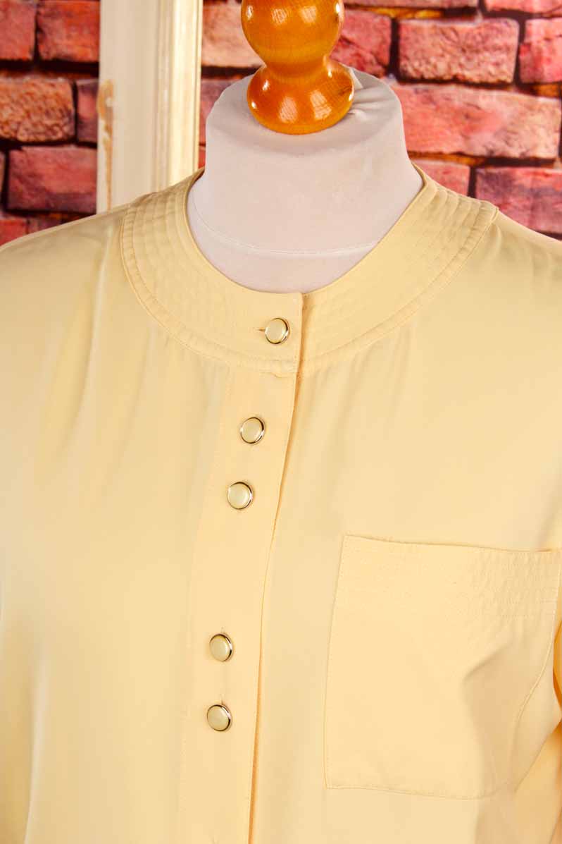 elegante Bluse blass gelb schimmernd