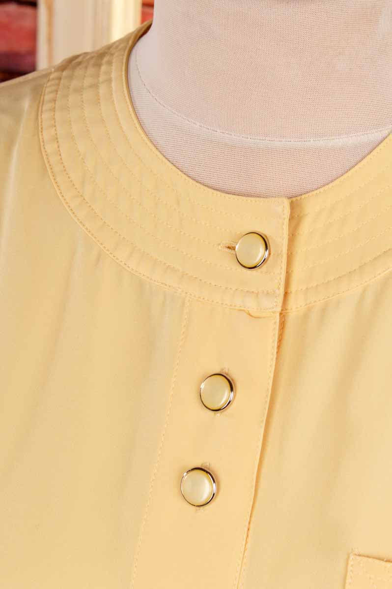 elegante Bluse blass gelb schimmernd