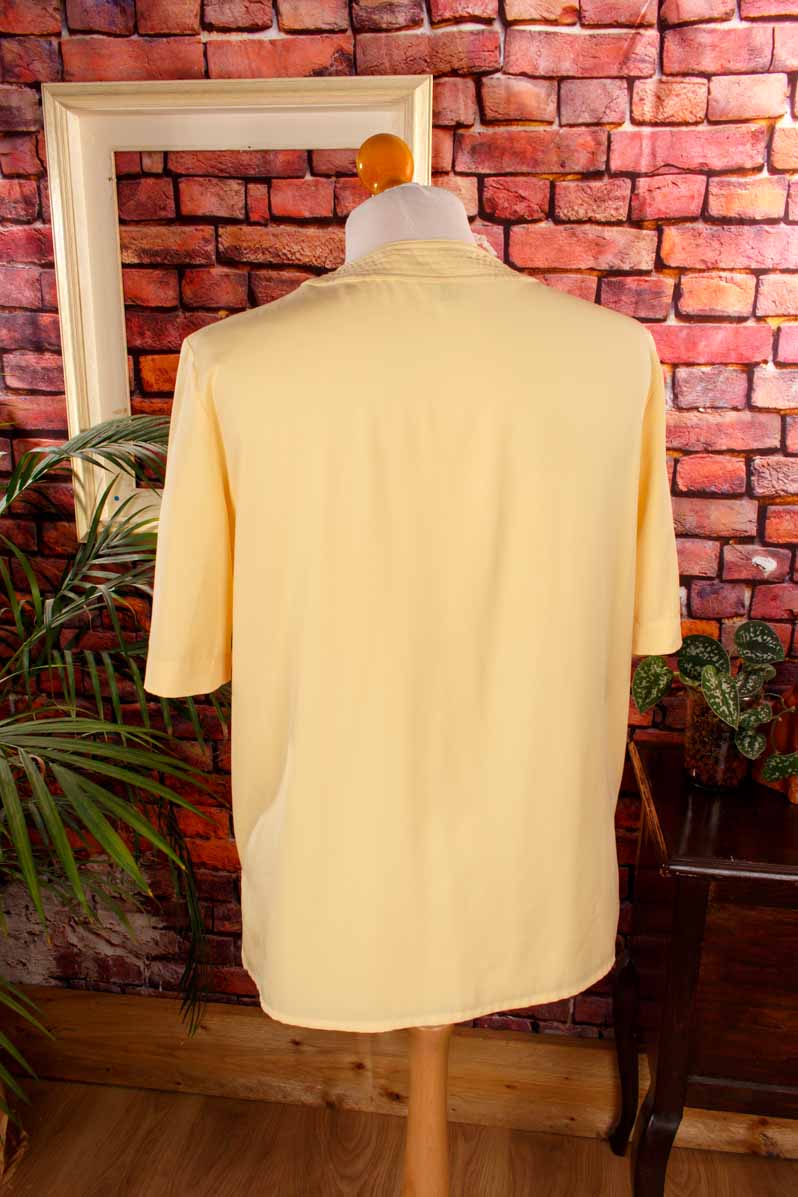 elegante Bluse blass gelb schimmernd