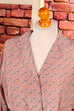 Seidenbluse Veilchenmuster