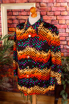 70s Disco Blusenjacke orange