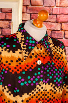 70s Disco Blusenjacke orange