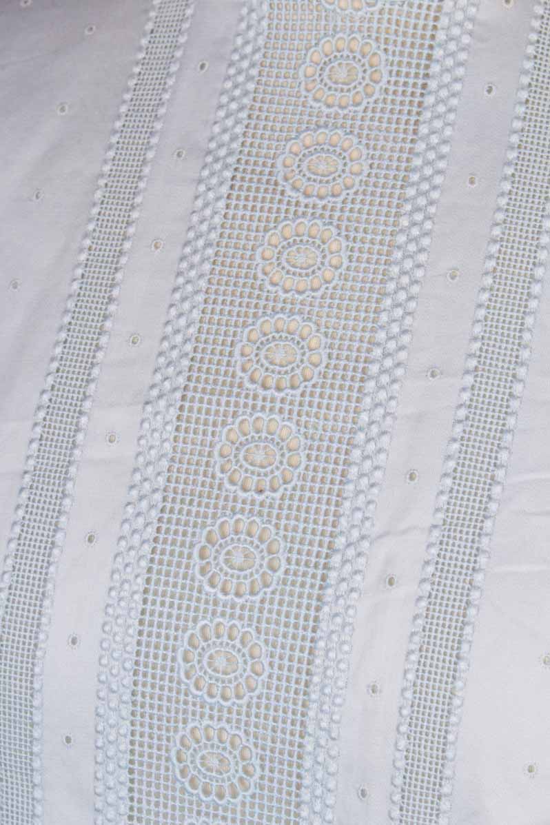 Baumwolle Top babyblau Spitze