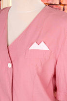 Viskosebluse rosé kragenlos