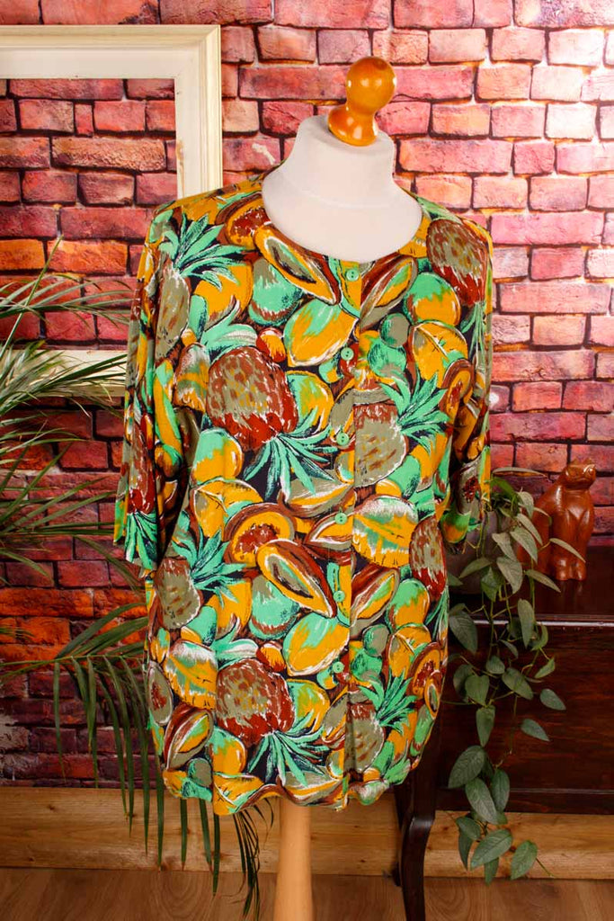 Viskose Top Früchtemuster