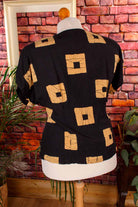 Wickelbluse schwarz beige