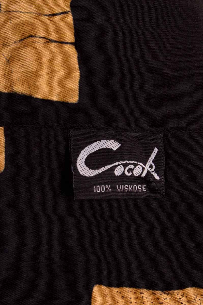 Wickelbluse schwarz beige
