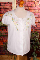 Boho Bluse weiß bestickt