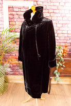 1920s Samtmantel schwarz