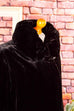 1920s Samtmantel schwarz