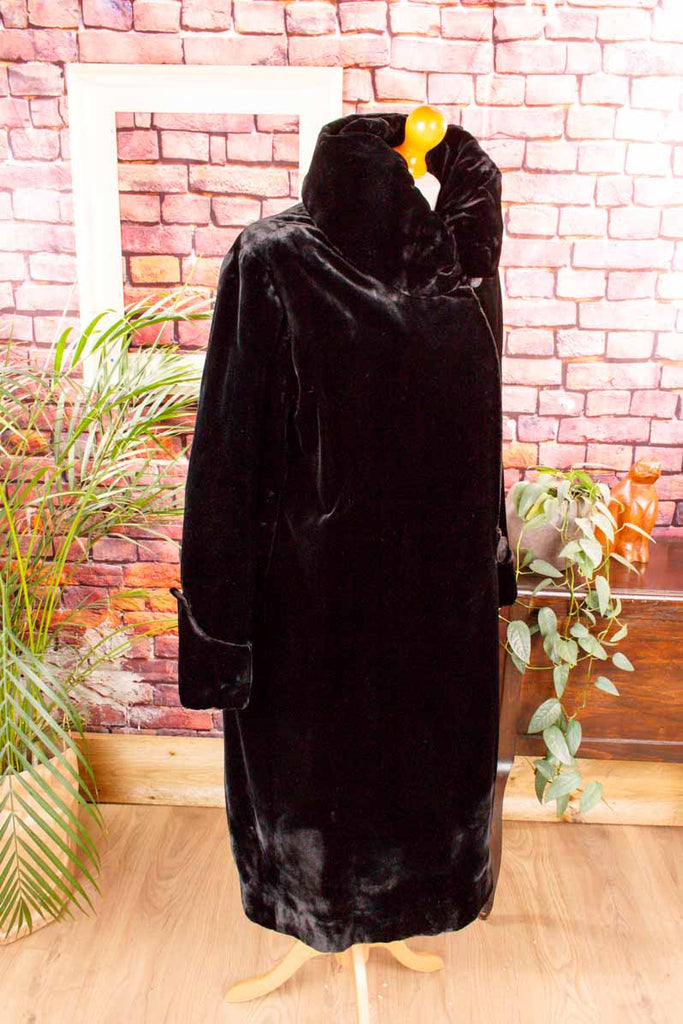 1920s Samtmantel schwarz