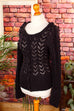 handgestrickte Strickjacke schwarz