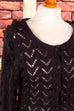 handgestrickte Strickjacke schwarz