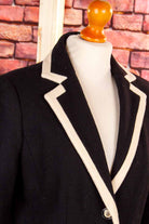 Wolle Blazer schwarz weiß