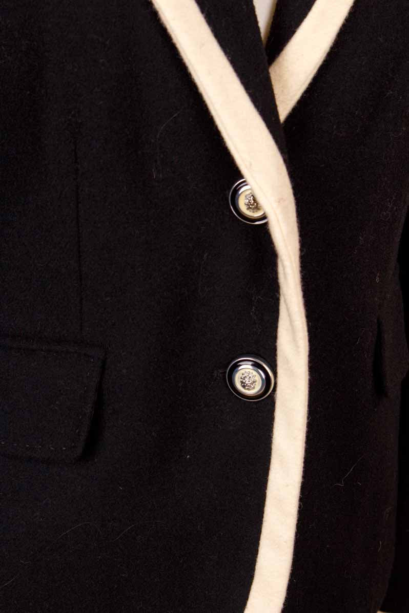 Wolle Blazer schwarz weiß