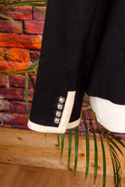 Wolle Blazer schwarz weiß