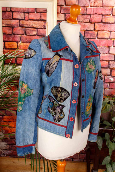 Roberto Cavalli Patchwork Denimjacke