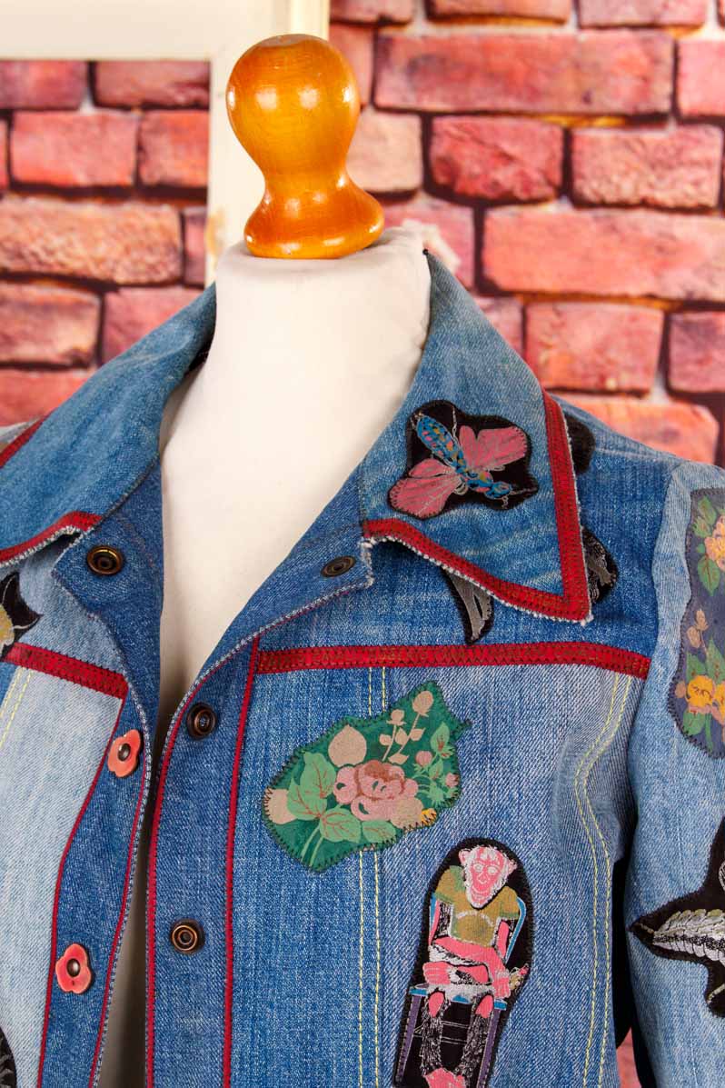 Roberto Cavalli Patchwork Denimjacke
