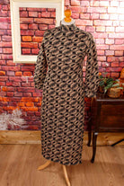 Vintage Wabenkleid beige-braun
