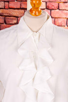 Vintage Rüschenbluse weiß