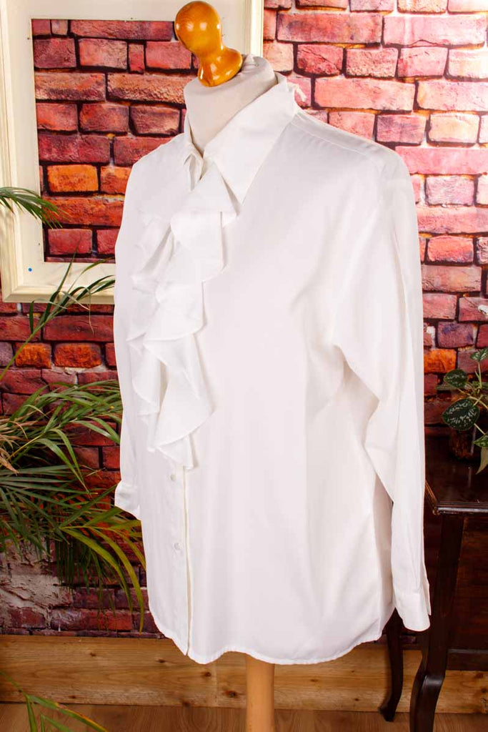 Vintage Rüschenbluse weiß