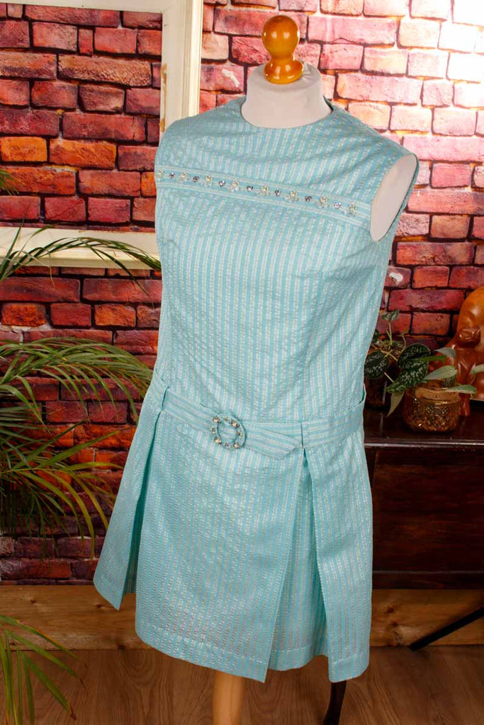60s Flapper Stil Kleid türkis
