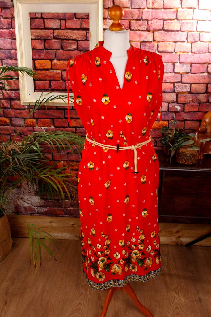 Hippiekleid rot Muster