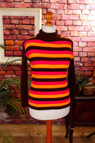 70s Ringelpulli braun orange