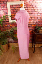 elegantes Kostüm rosa Brokat