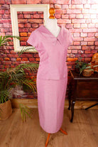 elegantes Kostüm rosa Brokat