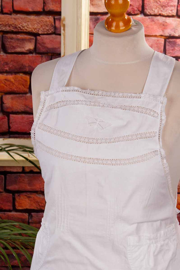 antike Schürze weiß Spitze