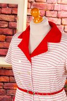 Schlagerkleid rot weiß Punkte