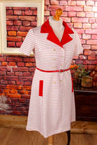 Schlagerkleid rot weiß Punkte