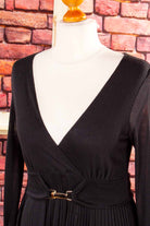 leichtes Plisseekleid schwarz