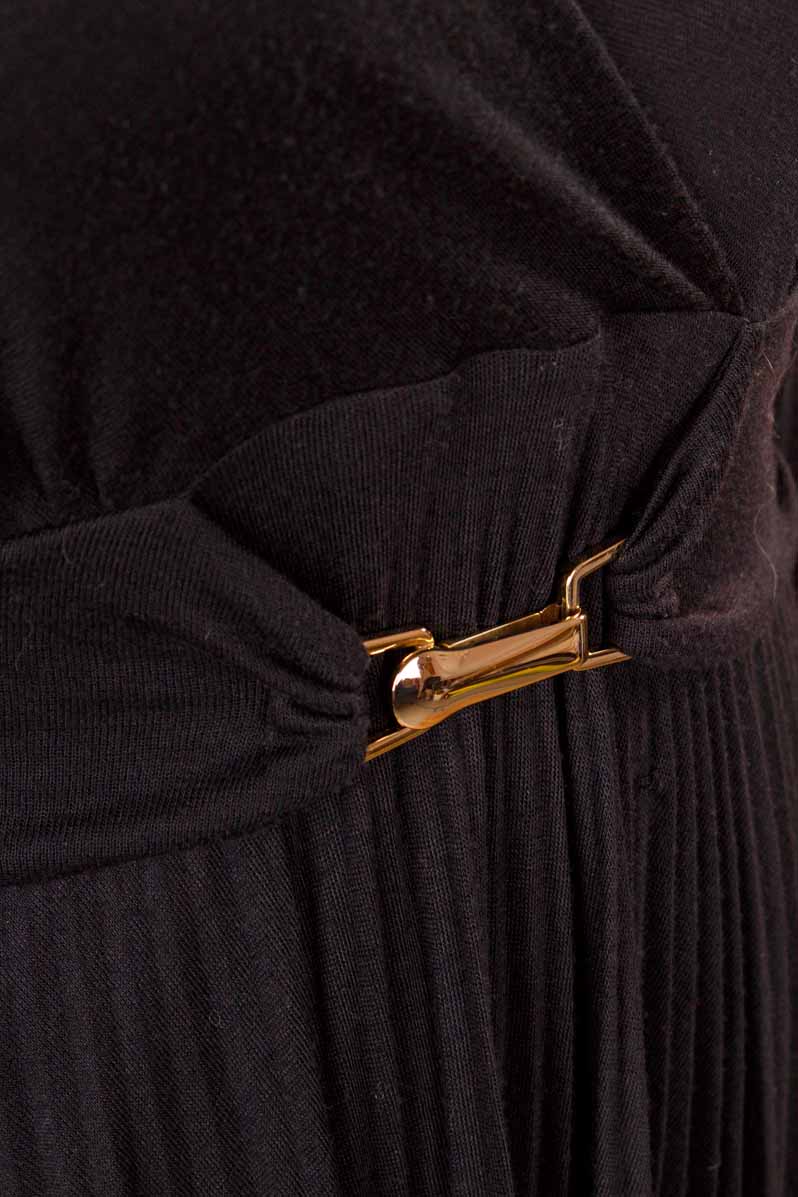 leichtes Plisseekleid schwarz