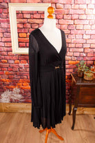 leichtes Plisseekleid schwarz