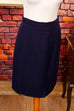 Bleistiftrock dunkelblau Wolle