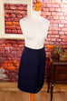 Bleistiftrock dunkelblau Wolle