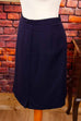 Bleistiftrock dunkelblau Wolle