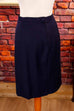 Bleistiftrock dunkelblau Wolle